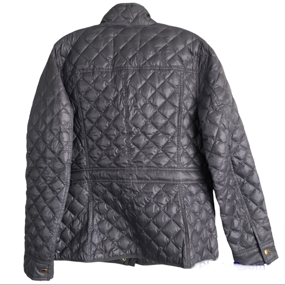 J. CREW Gray Down Filled Quilted Puffer - Medium - Picture 3 of 5